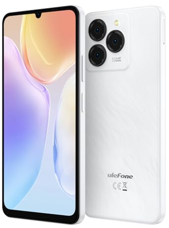 Ulefone Android 14 mobiltelefon Note 20 PRO, 6,75 HD+ stor skärm, 8 GB RAM+256 GB ROM, 50 MP+8 MP+2 MP, Dual SIM smartphone, 6 000 mAh batteri, fingeravtryck+ansiktsigenkänning