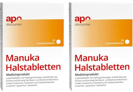 Manuka Halstabletten zuckerfrei zum Lutschen von apodiscounter 2x24 stk