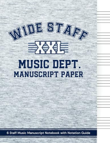 Wide Staff Music Manuscript Notebook: Blank Sheet Music Paper for Music Composition, Notation and Songwriting | For Kids, Students, Adults | 100 Pages