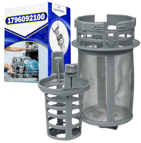 Jeu de Filtres Lave Vaisselle pour un Nettoyage Grossier et Fin avec Code Original 1796090700 1796092100 pour Beko - Garantie de 10 Ans - MONTERAL