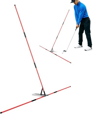 Golf Alignment Sticks, Portable Training Aid, Multi-Functional Swing Trainer, Precision Practice Tool, for Golfers & Sports Lovers, 0.41x0.41 inches, Accuracy Training Tool