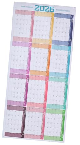 BETOOKY Calendario da Parete 2026 Gigante Mensile, Planner Accademico da Parete Cancellabile a Secco, Poster Calendario Ufficio e Famiglia per Organizzazione e Pianificazione Annuale