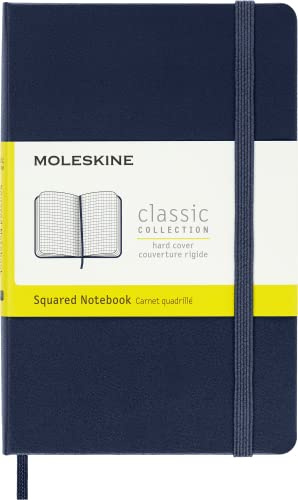 Moleskine Klassisk Anteckningsbok, hårt omslag, Pocket (9 cm x 14 cm), rutat, Sapphire Blue, 192 sidor.