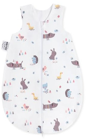 Julius Zöllner Baby Sommerschlafsack aus 100Prozent Jersey Baumwolle, Größe 74, Standard 100 by OEKO-TEX, Crazy Animals