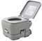 HOMCOM 10L Portable Travel Toilet Outdoor Camping Picnic with 2 Detachable Tanks & Push-Button Operation, Grey