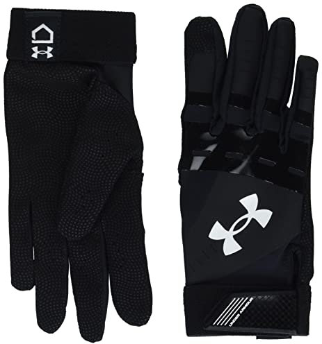 Under Armour Women's Standard Radar Softball Gloves, (001) Black/Black/White, Medium