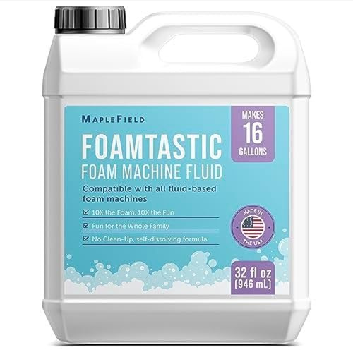 Maplefield Foam Machine Solution - Backyard Party Toy & Bubble Maker Liquid - Foam Machine Fluid - 16 Gallon, Clear