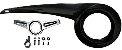 F Fityle Fahrrad Kettenschutz Kettenschaltung, Rad Ketten Schutz Kettenkaste Tragbar, Universell Fahrradteil Kettenschützer, Fahrradkettenschutz für Radfahren, Schwarz + Schwanzschnalle
