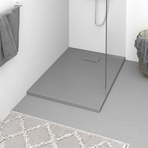INLIFE Plato de ducha SMC gris 100 x 70 cm, 9,2 kg, 148934
