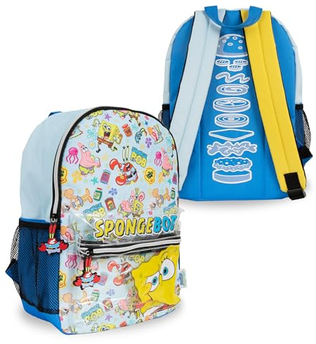 Blue Sky Studios Spongebob Backpack for Kids, Small School Bag & Travel Bag for Boys and Girls