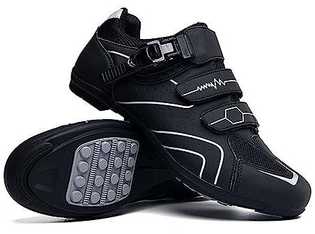 Hixingo Scarpe da Ciclismo Uomo Strada, Donna Scarpe da Strada e Mountain Bike con Suola in Gomma MTB Scarpe da Bicicletta Scarpe da Equitazione per Interni Antiscivolo e Traspiranti