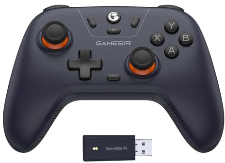 GameSir Nova Lite Wireless Controller, Tri-Mode Konnektivität, PC Gamepad Joystick für Windows PC/Switch/Stem/iOS/Android, mit Hall-Effekt Trigger, DualVibration, Turbo, Bewegung (Dunkelviolett)