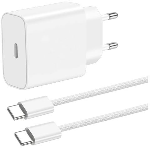 ZLONXUN 20W Cargador para iPad Pro 12.9 3Gen/11 1Gen, Air 5th/4th, iPad 10th Mini 6th.Cargador USB C y 1.5M Cable