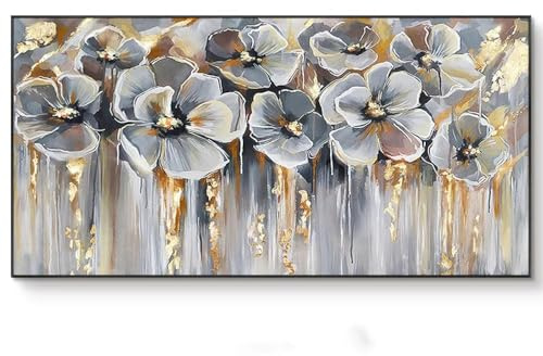 Dipinti da parete con fiori di peonia, stampati su tela, quadri di grandi dimensioni, pareti della camera da letto, del soggiorno, decorazioni floreali per la casa, 100x200cm/39x79in con cornice