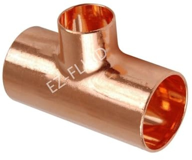 (1-PK) EZ-FLUID Plumbing 1-1/2 x 1-1/2 x 3/4 C X C X C Copper Reducing Tee,LF Pressure Reducer Tee Fittings with Sweat Solder Connection for Residential,Commercial Pipe