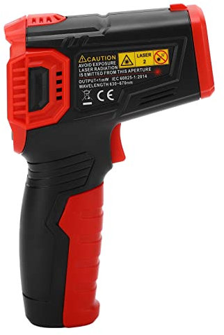 Infrarot Thermometer, Berührungsloser Temperaturmesser -50°C bis +800°C, Hoch/Tief Alarm, Farbdisplay, Industrietauglich für Lebensmittel, Metall, Heizungsanlagen
