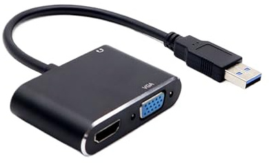 HD -USB-adapter för bildskärm – Full HD 1920 x 1080 utmatningsenhet, skärmförlängningsomvandlare, bärbar visuell länk | signalöverföringskabel för dator – bärbar dator – stationär dator, kontakt och