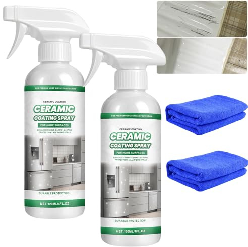 Spray Nano Coating Agent per pietra e piastrelle, detergente e lucidante per mobili, marmo, quarzo e granito, sigillante per ceramica per piani di lavoro, cucina, bagno, lucidante (2pcs)