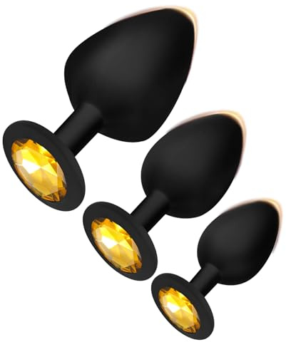 Plug anal # pour femmes et hommes, coffret de plugs anaux avec lubrifiant, plugs anaux en silicone, grands, moyens et petits, pour débutants, femmes, hommes et couples