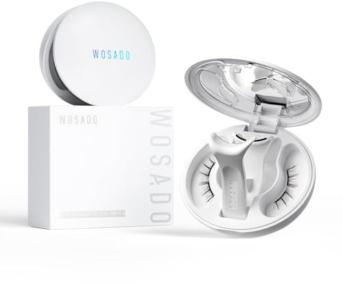 WOSADO Kit Ciglia Magnetiche Morbide con Applicatore, [n. 14 Frost Black] Ciglia Finte Magnetiche Riutilizzabili Senza Colla Effetto Wispy, Cruelty-Free, Impermeabili, Leggere, Negozio Ufficiale
