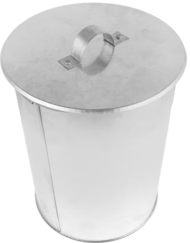Cabilock Secchio Efficiente in e Cenere Ferro Zincato per Coperchio con Design Compatto Pulizia in Stufa e Raduni All'aperto