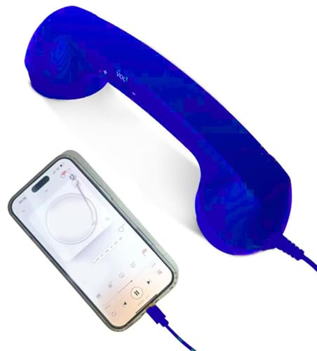 Retro telefonadapter – 20 x 6 x 3 cm gammal stil telefon, mikrofonutrustade adaptrar, klassisk mobilkontakt, stationär kommunikationsenhet | resevänlig för länkning av retrostelefoner över