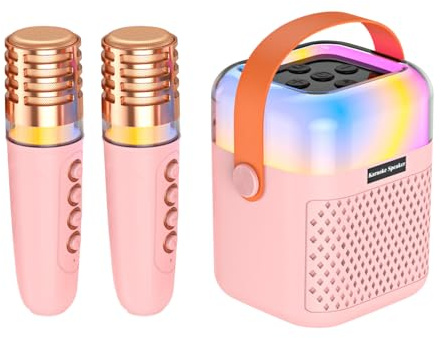 Keyubria Machine À Karaoké pour, Audio Chant sans Fil avec 2 Micros, Système De Karaoké, Idéal Maison, Fêtes, Bureau, Jardin Et Extérieur
