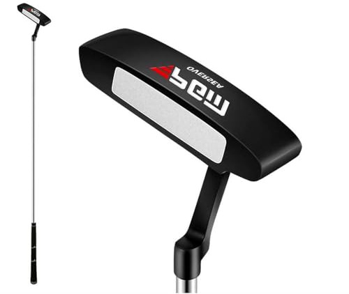 Club de golf putter gauche/droite pour homme et femme débutant pratique de putters de golf en forme de ligne (gauche, noir)