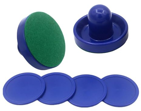 Air Hockey Pushers e Pucks Set – standard da tavolo Slider Pusher per giochi di famiglia - 5,8 cm blu