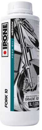 IPONE – Huile de Fourche Moto - Fork 10 – Semi-synthétique - Anti-friction et Anti-Emulsion - Bidon 1L