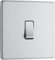 BG Electrical - Interruptor de luz de doble vía, metal perlado, níquel brushed stainless Steel - screwless