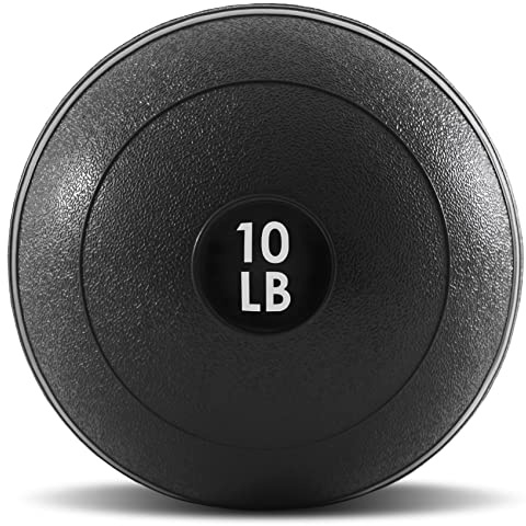 ProsourceFit Slam Medicine Ball, Classic Dead Weight Balls for Strength and Conditioning Exercises, Cardio and Core Workouts, 10lb, Black