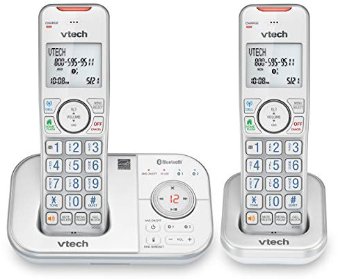 VTech VS112-27 2 Handset Cordless Phone with Answering Machine, Call Blocking, Caller ID, Intercom and Connect to Cell