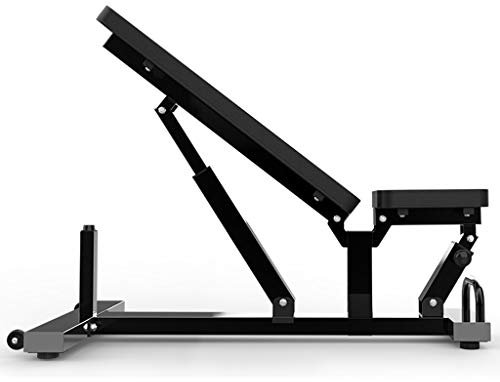 Multifunktions-Hantelbänke Professionelle Hantelbank Kommerzieller Fitnessstuhl Fitness-Bankdrücken Verstellbare Fitnessgeräte Tragende 300 Kg (Color : Black, Size : 130x57x43.5cm)