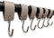 Brute Strength - S Haken Mit Lederschlaufe - Hellgrau - 6X - 12,5 x 2,5 cm - Kleiderhaken Garderobenhaken Fleischerhaken Leder