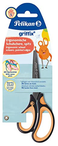 Griffix Spitzschere Neon Black, Linkshänder