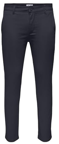 ONLY & SONS Onsmark Pete Life SLM Chin 0013 PNT Noos Pantalon Chino, Bleu Marine, 30W x 32L Homme