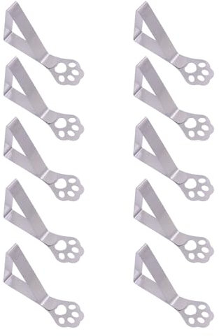 Thoquene Tischdeckenklammern, 10 Stück Tischklammern Outdoor, Katzenkrallen wetterfeste Edelstahl Tischklammern für Dicke Tische