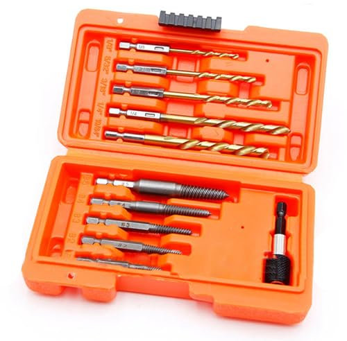 Set di estrattori per viti Set di punte per trapano a mano sinistra Set di bulloni Rimozione Bulloni Borken Set di estrattori per la rimozione