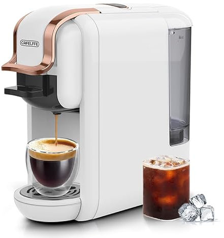 CAFELFFE Macchina da caffè 4 in 1 MK603, per caffè Nec* originali, DG*, ESE e caffè in polvere, modello Erp2 a risparmio energetico, serbatoio acqua 0,6 l, adatta per la famiglia, bianco