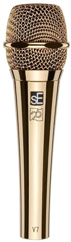 SE ELECTRONICS V7 Micrófono dinámico para cantar, hablar y grabar en estudio, micrófono profesional de mano XLR con bobina de voz de aluminio supercardioide para una gran ganancia antes de la