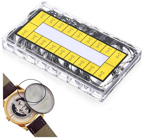 Funngy Juntas de Sello de la Contraportada,180 PCS Kit de Juntas Tóricas de Goma Impermeable para Sellado de Tapa Trasera de Relojes Herramienta de Reparación Flexible con Múltiples Anillos