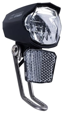 Oxford Bright Street Reflex Dynamo Headlight LD427 | 80 lumen LED Headlight with Removable Reflector for Bicycle Bike Cycle