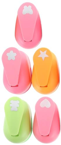 Milisten Lot de 5 Perforatrices Multifonctions à Motifs Aléatoires, Perforatrice de Papier Portable Cartoon, Outils DIY pour Loisirs Créatifs, Activités Couleur Aléatoire Style Aléatoire