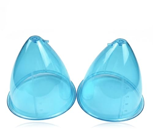 1 par kroppsskulpterande koppar, 180 ml bröstförbättring vakuumkopp, tjock PC kroppskonturpump tillbehör, blå