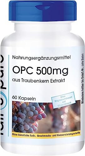 Fair & Pure® - OPC Kapseln 500mg aus Traubenkernextrakt - 60 Kapseln - vegan - ohne Magnesiumstearat