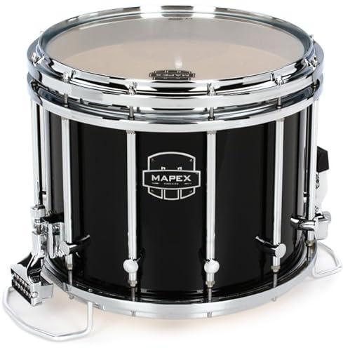 Mapex Quantum XT Marching Snare Drum - 14 x 12 inch - Gloss Black