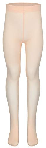 tanzmuster Kinder Ballett Strumpfhose Dana mit Ballenloch, ohne sichtbaren Zwickel in rosa-apricot - 116-128