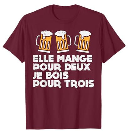 Elle Mange pour 2 Enceinte Drôle Grossesse Femme Cadeau T-Shirt