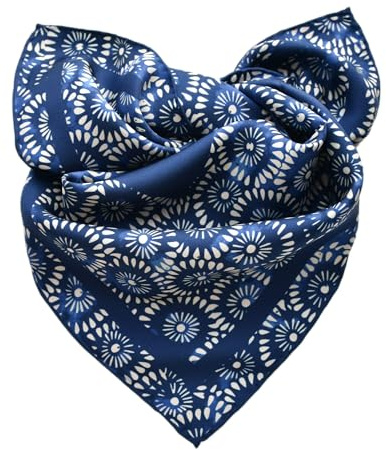 Prettystern Unisex-scarf, handrullad, 100 % siden, sommarscarf, liten sidenscarf, 53/53 cm, 14mm spessore, laminato a mano